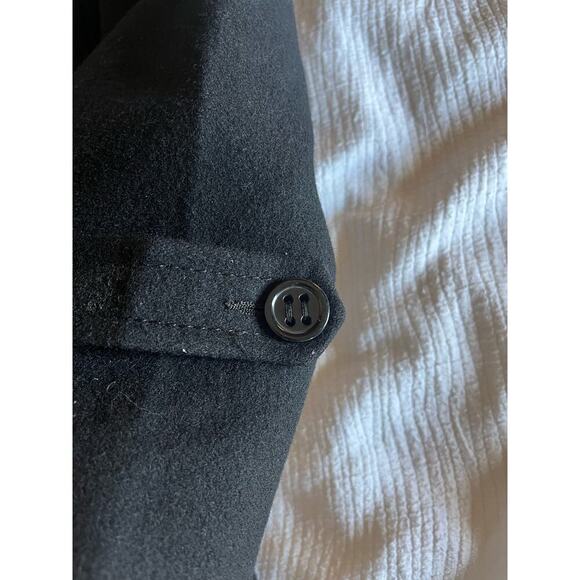 Kenneth Cole Reaction Wool Blend Trench Coat Jacket Preppy Academia Women Small - Picture 10 of 16